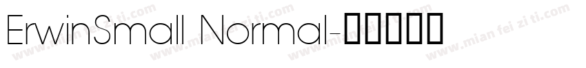 ErwinSmall Normal字体转换
